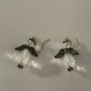 Sterling Gloss Angel Earrings